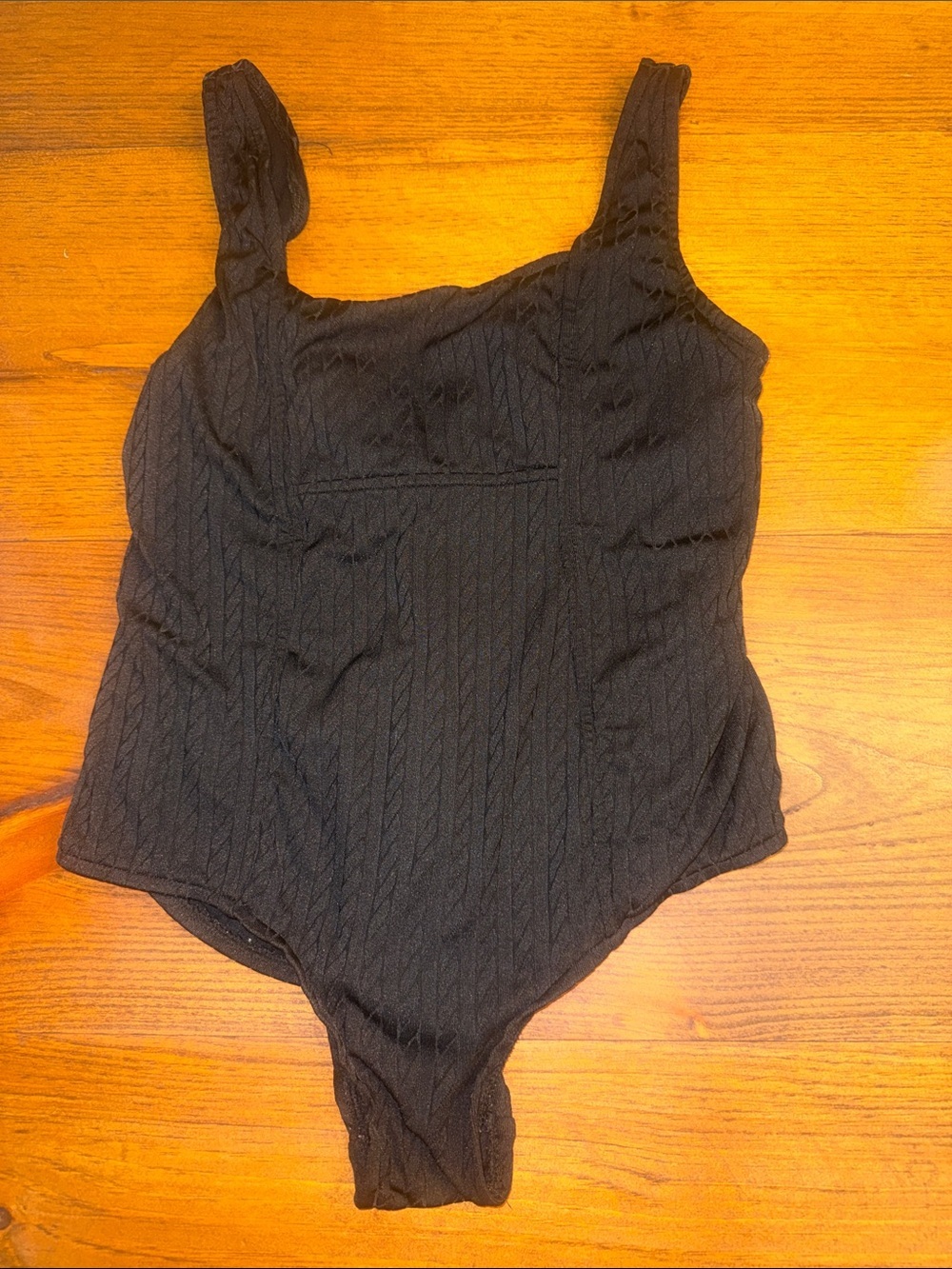 Catalina Black Textured One-Piece Swimsuit
